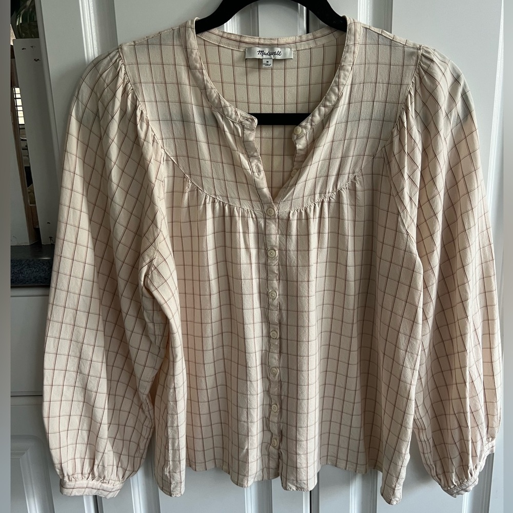 Madewell button front top